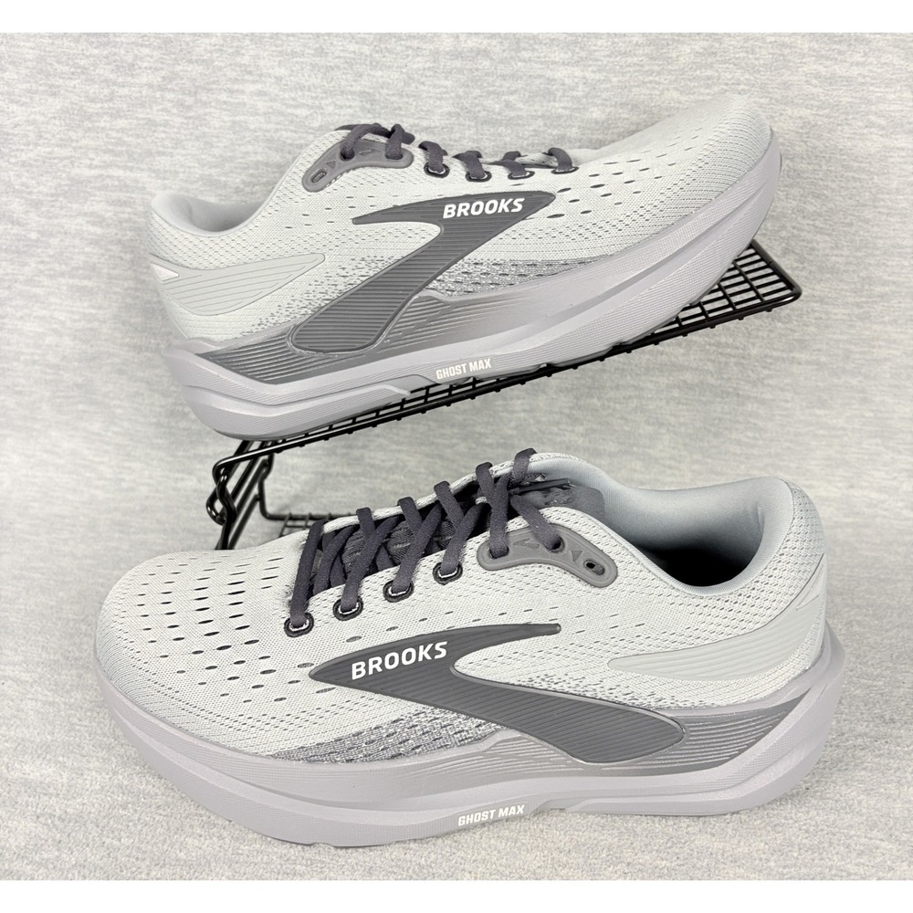 Brooks Ghost Max Running Sneakers Mens 8 4E Grey Black Ebony Comfort